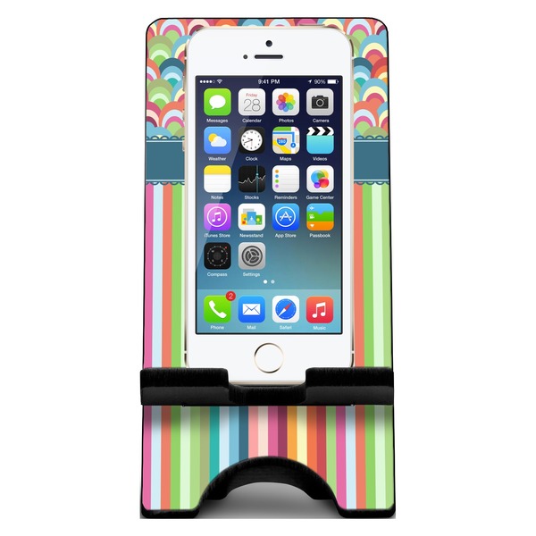 Retro Scales & Stripes Phone Stand w/ Phone