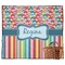 Retro Scales & Stripes Outdoor Picnic Blanket (Personalized)