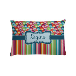 Retro Scales & Stripes Pillow Case - Standard w/ Name or Text