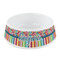 Retro Scales & Stripes Plastic Dog Bowl - Small (Personalized)