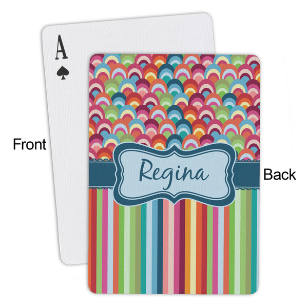 Retro Scales & Stripes Playing Cards - Approval