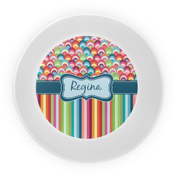Retro Scales & Stripes Melamine Bowl - Center