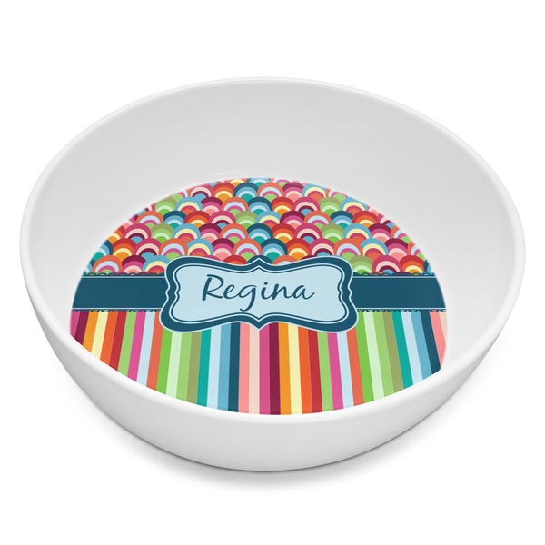 Custom Retro Scales & Stripes Melamine Bowl - 8 oz (Personalized)