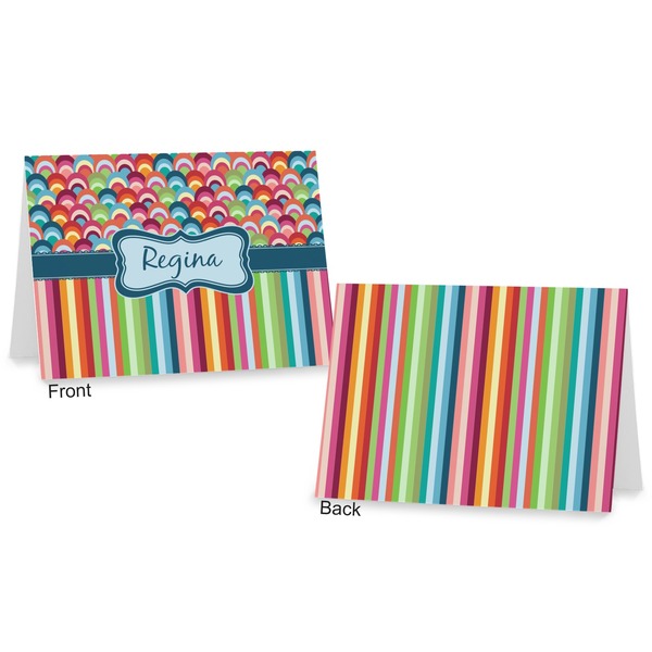 Retro Scales & Stripes Postcard - Front and Back