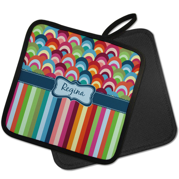 Retro Scales & Stripes Pot Holders - PARENT MAIN