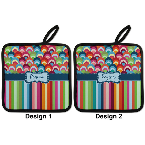 Retro Scales & Stripes Pot Holders - Set of 2 APPROVAL