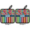 Retro Scales & Stripes Pot Holders - Set of 2 APPROVAL