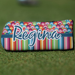 Retro Scales & Stripes Blade Putter Cover (Personalized)