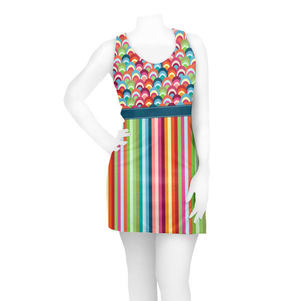 Retro Scales & Stripes Racerback Dress - On Model - Front