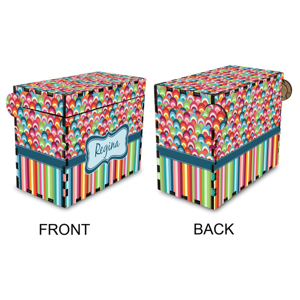 Retro Scales & Stripes Recipe Box - Full Color - Approval