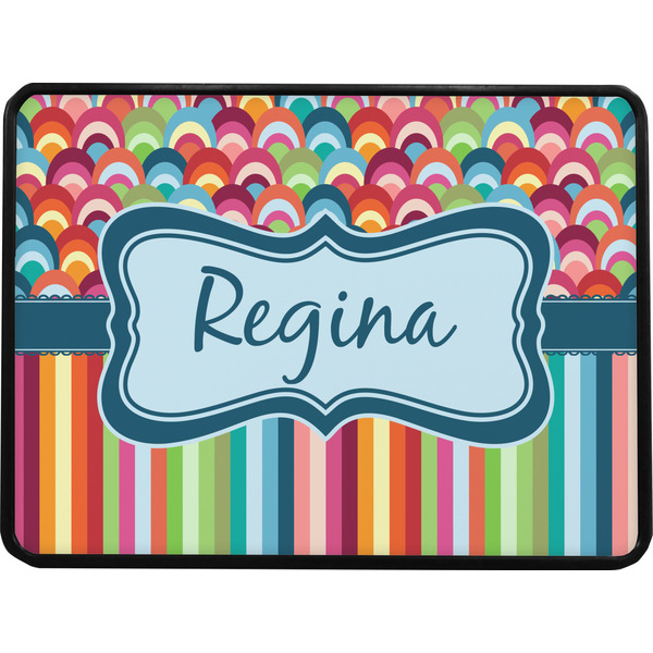 Retro Scales & Stripes Rectangular Car Hitch Cover w/ FRP Insert