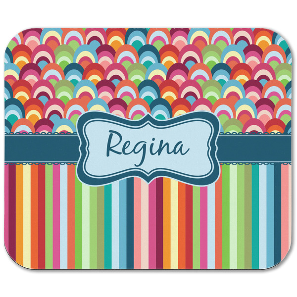 Retro Scales & Stripes Rectangular Mouse Pad - APPROVAL
