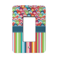 Retro Scales & Stripes Rocker Style Light Switch Cover - Single Switch