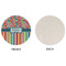 Retro Scales & Stripes Round Linen Placemats - APPROVAL (single sided)