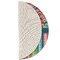 Retro Scales & Stripes Round Linen Placemats - HALF FOLDED (single sided)