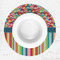 Retro Scales & Stripes Round Linen Placemats - LIFESTYLE (single)