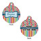 Retro Scales & Stripes Round Pet ID Tag - Large - Approval