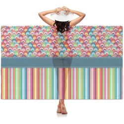 Retro Scales & Stripes Sheer Sarong