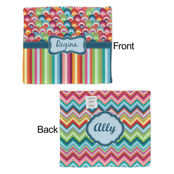 Retro Scales & Stripes Security Blanket - Front & Back View