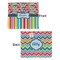 Retro Scales & Stripes Security Blanket - Front & Back View