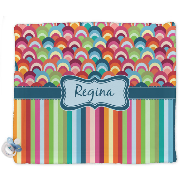 Custom Retro Scales & Stripes Security Blanket - Single Sided (Personalized)