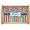 Retro Scales & Stripes Natural Wooden Tray - Small (Personalized)