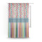 Retro Scales & Stripes Sheer Curtain With Window and Rod