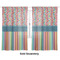Retro Scales & Stripes Sheer Curtains Double