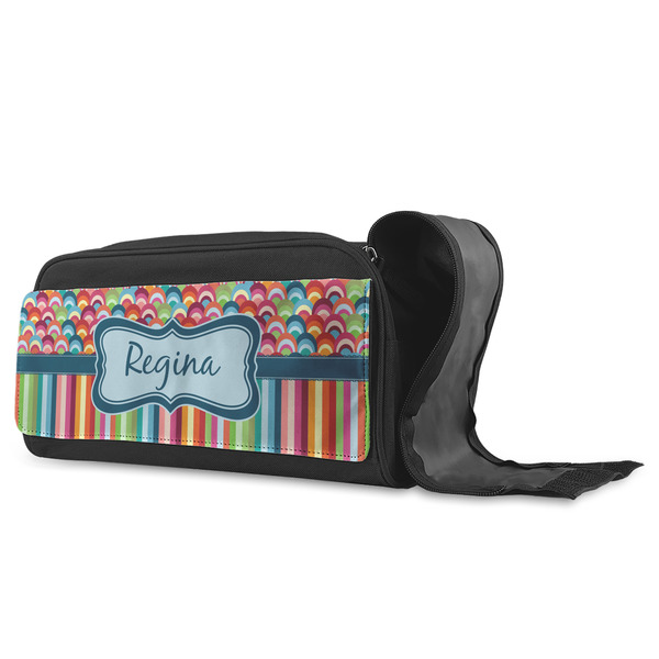 Retro Scales & Stripes Shoe Bags - ANGLE (Open)