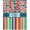 Retro Scales & Stripes Extra Long Shower Curtain - 70"x84" (Personalized)