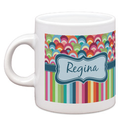 Retro Scales & Stripes Espresso Cup (Personalized)