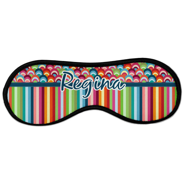 Retro Scales & Stripes Sleeping Eye Mask - Front Large