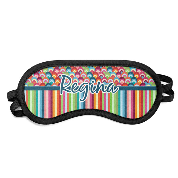 Custom Retro Scales & Stripes Sleeping Eye Mask (Personalized)