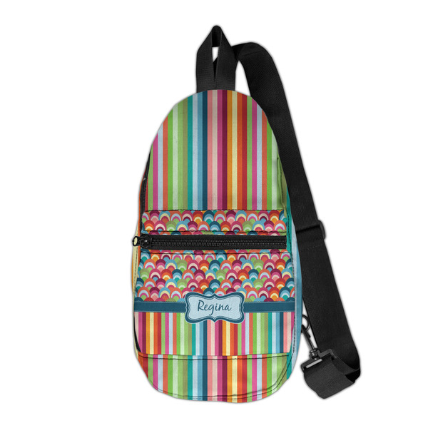 Custom Retro Scales & Stripes Sling Bag (Personalized)