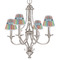 Retro Scales & Stripes Small Chandelier Shade - LIFESTYLE (on chandelier)