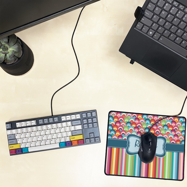 Retro Scales & Stripes Small Gaming Mats - LIFESTYLE
