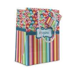 Retro Scales & Stripes Small Gift Bag (Personalized)