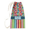 Retro Scales & Stripes Small Laundry Bag - Front View