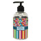 Retro Scales & Stripes Plastic Soap / Lotion Dispenser (8 oz - Small - Black) (Personalized)