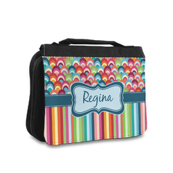 Retro Scales & Stripes Toiletry Bag - Small (Personalized)