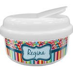 Retro Scales & Stripes Snack Container (Personalized)