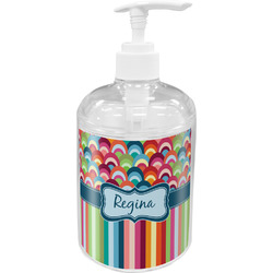 Retro Scales & Stripes Acrylic Soap & Lotion Bottle (Personalized)
