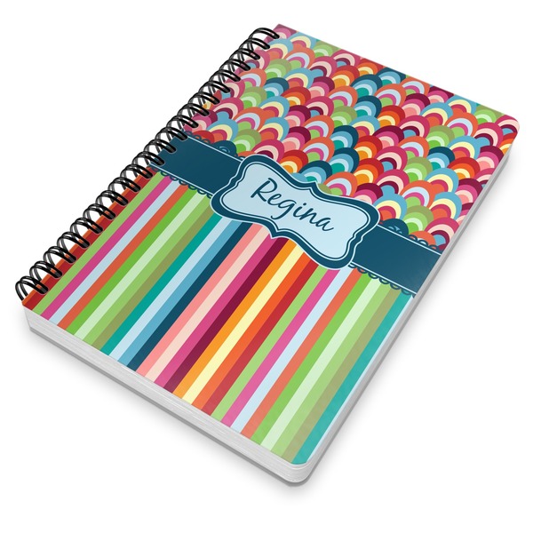Retro Scales & Stripes Spiral Journal 7 x 10 - Main