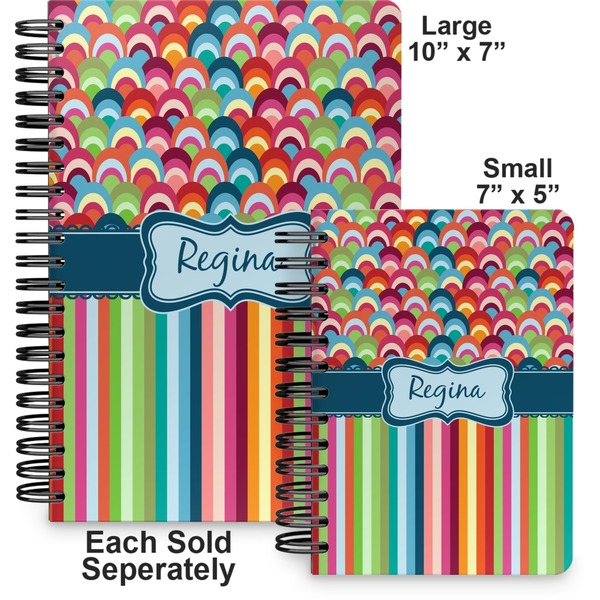 Retro Scales & Stripes Spiral Journal - Comparison
