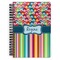 Retro Scales & Stripes Spiral Notebook (Personalized)