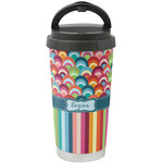 Retro Scales & Stripes Stainless Steel Coffee Tumbler (Personalized)