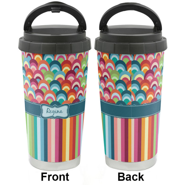 Retro Scales & Stripes Stainless Steel Travel Cup - Apvl