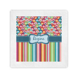 Retro Scales & Stripes Standard Cocktail Napkins (Personalized)
