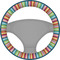 Retro Scales & Stripes Steering Wheel Cover
