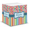 Retro Scales & Stripes Sticky Note Cube (Personalized)